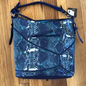 Sondra Roberts Faux Python Hobo Bag